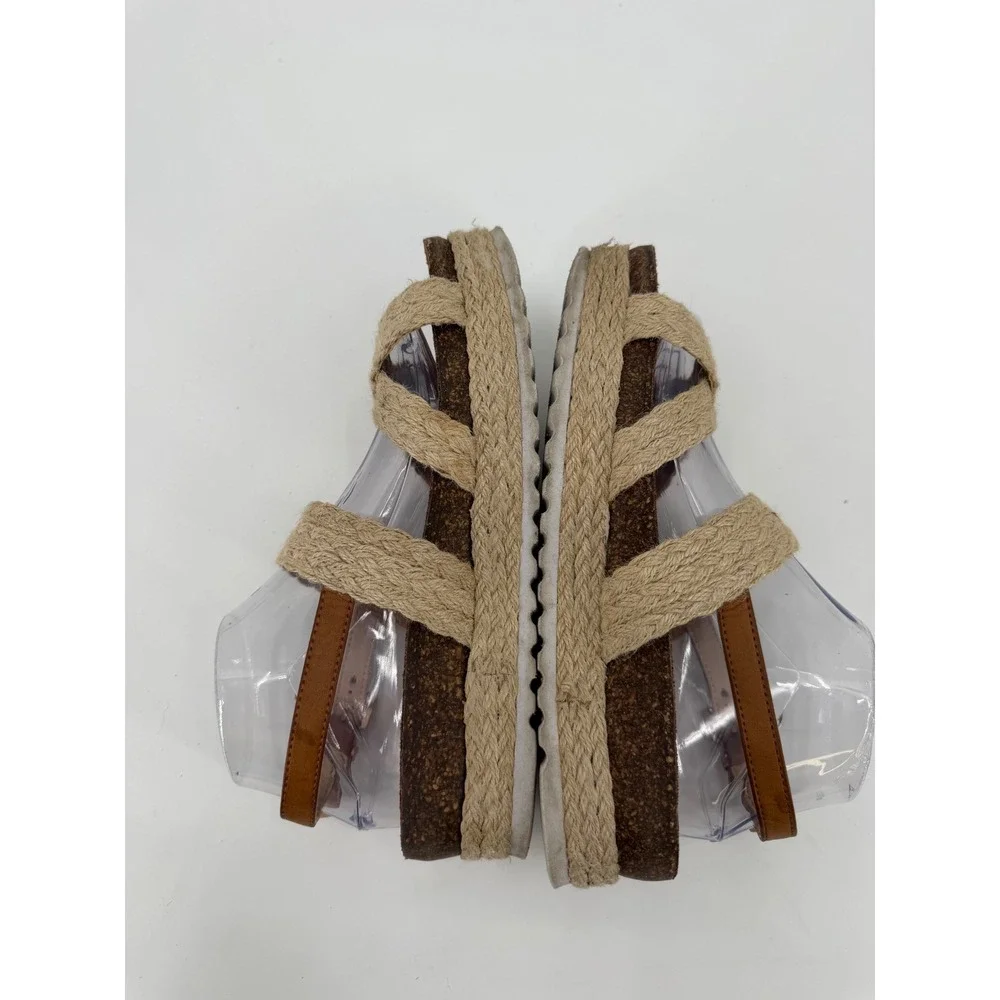 Altar'd State Tan Jute Rope Platform Espadrille Sandals Womens 10 A6067-15